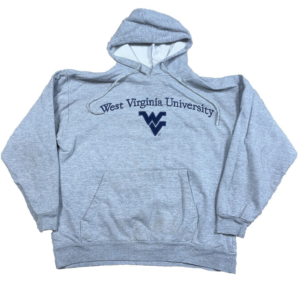 Vintage Y2K West Virginia Mountaineers Hoodie Men Large WVU Heavy Baggy Sewn A17